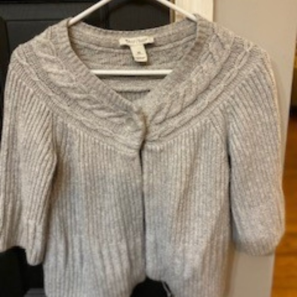 WHBM Silver Buttoned Shawl